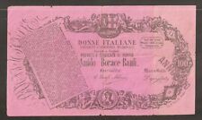 100 LIRE BANCA NAZIONALE NEL REGNO BIGLIETTO PUBBLICITARIO AMIDO BORACE BANFI