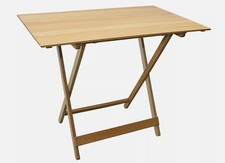 TAVOLO IN LEGNO MASSELLO 80X60XH75CM PIEGHEVOLE  CHIARO TAVOLINO PIC NIC