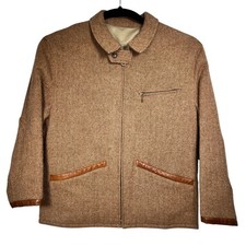 Polo Ralph Lauren Uomo Cachi Reversibile Newsboy Spina di Pesce Giacca Cappotto L