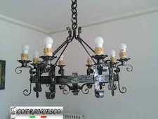 lampadario tondo a 8 luci