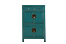 Comò cinese armadio matrimonio armadio legno massello turchese RAL5 #M-KOM-A22T