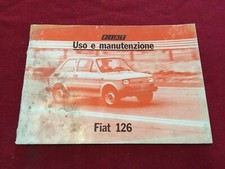 FIAT 126 1977 MANUALE LIBRETTO USO MANUTENZIONE ISTRUZIONI ORIGINALE ITALIANO