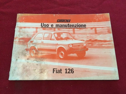 Fiat 126 1977 manuale - fiat, libretto