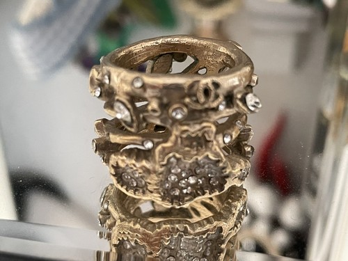 Anello chanel vintage strass - vintage,