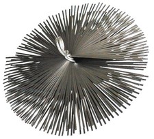 SCOVOLO SPAZZACAMINO TONDO IN ACCIAIO PER CANNA FUMARIA TUBI IN ACCIAIO