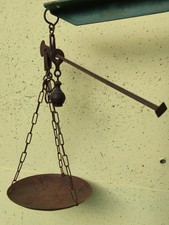 ANTICA BILANCIA PESA STADERA IN FERRO BATTUTO BILANCIA ROMANA