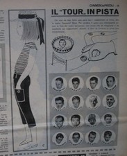 GIOCO TOUR DE FRANCE CORRIERE DEI PICCOLI 1961 FIGURINE CICLISMO DA RITAGLIARE