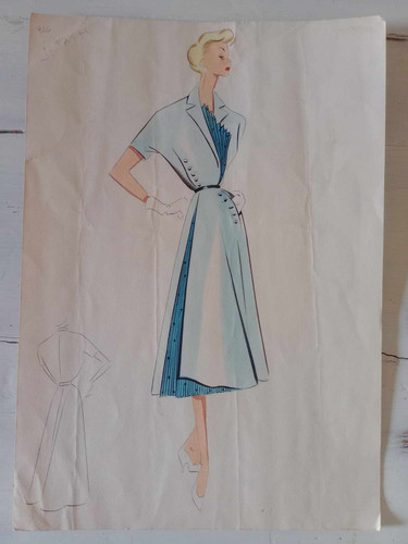 Figurino moda anni 60 - figurino,