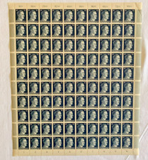 FOGLIO COMPLETO 100 FRANCOBOLLI DEUTSCHE REICH ADOLF HITLER 80 PFENNIG NUOVO