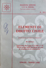 Elementi di diritto civile (istituzioni di diritto privato) Edizioni Simone 1987