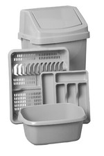 Set argento 50 L Cestino