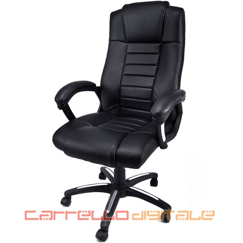Poltrona eco pelle nera - in,