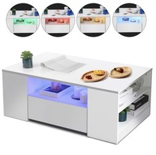 Tavolino da Caffè LED Lucido