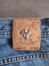 Diesel New Saddle W38 L32 sella vintage argento uomo blu più avanti coscia