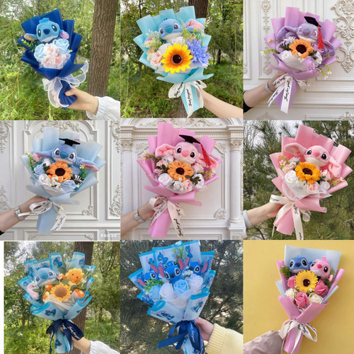 Bouquet fiori peluche - bouquet,