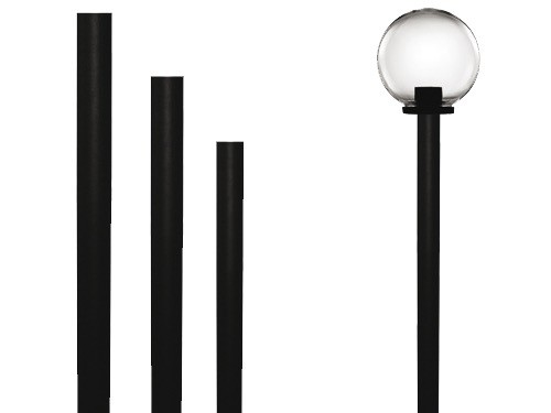 Pali lampioni globo nero - pali,