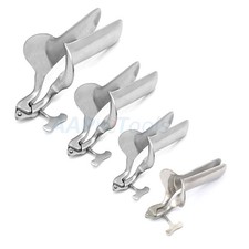 4 Collins Speculum Anale Retto Retto XS, S, M & L Esame Vaginale Metallo Inox