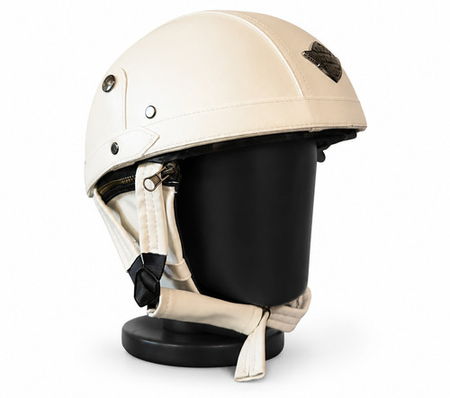 Mezzo casco moto retrò pelle