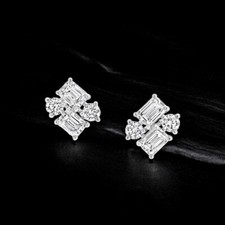 Orecchino in oro bianco 14