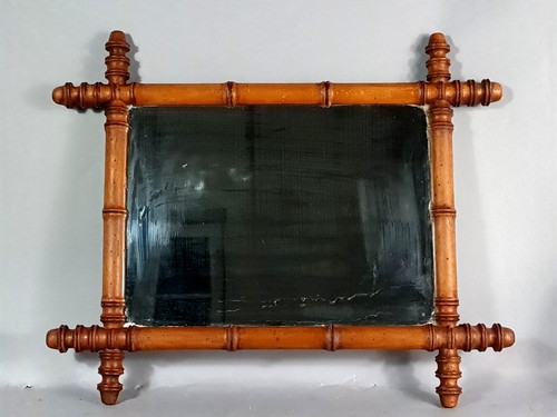 Vecchio specchio cornice legno