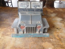 JEEP GIOCATTOLO D'EPOCA VINTAGE CAR MADE ITALY CJ3 WILLYS ANNI 50 MODELLINO AUTO