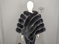 Poncho in vera pelliccia di