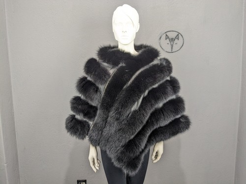 Poncho vera pelliccia di - in,