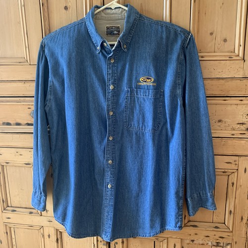 Camicia denim blu grady - camicia, grady-white