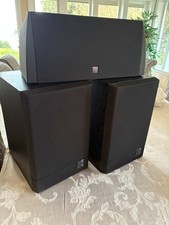 3 Piece KEF Speakers: 2 Black