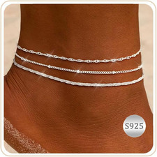 3 Pezzi Cavigliera Donna