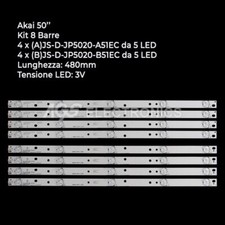KIT 8 BARRE LED TV AKAI 50