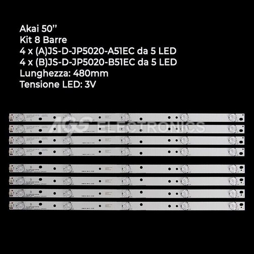 Kit barre led akai 50 - 8, tv