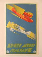 DI LAZZARO cartolina pubblicitaria LINEE AEREE ITALIANE ENIT