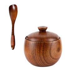  1 set barattolo di spezie in legno per sale da cucina con contenitore per