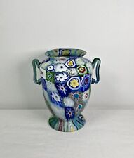 VASO IN VETRO MURANO MILLEFIORI MURRINE INIZIO XX SECOLO A.VE.M. O F.LLI TOSO