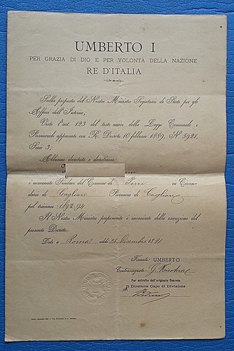 Antico documento nomina del - nomina,