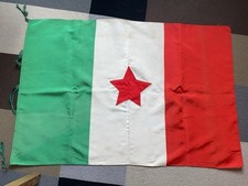 Bandiera In Seta Partigiani Brigate Garibaldi Resistenza Partito Comunista Pci