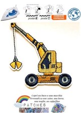 patch escavatore a benna mordente toppa termoadesiva biting bucket excavator toy
