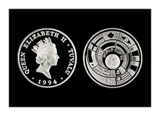 Moneta - Tuvalu 20 dollari 1994 - WC USA 94 - Argento Proof