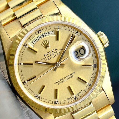 Rolex day date 18038 18ky - rolex, oro