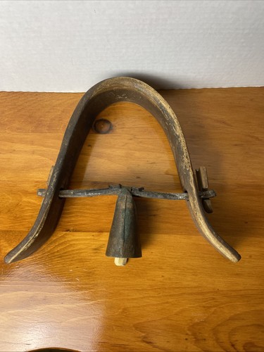 Antique wooden yoke with - antique,