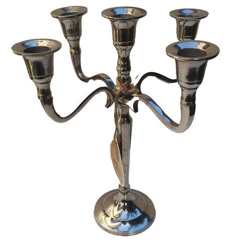 Candelabro tono argento - , 5