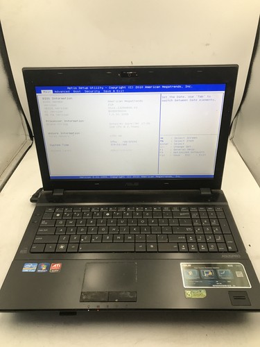 Asus b53s xh71 boot to - -,