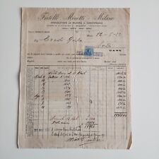 1923 Fratelli Minotti Produttori Di Burro E Formaggio Milano Fattura C00848
