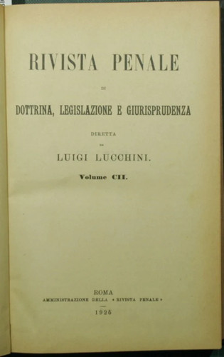 Rivista penale dottrina - penale, di