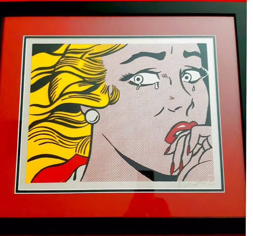 Litografia crying girl roy - girl,