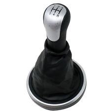 CON DIFETTI Pomello manopola+Cuffia similpelle 5 marce per Ford Fiesta MK5 02-08