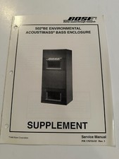 Manuale di servizio originale Bose 502 BE Environmental Acoustimass Bass Enclosure Sup