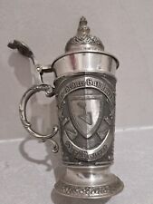 Boccale birra peltro Bierkrug Zinn '800 in onore ai muratori zu Ehren der Maurer