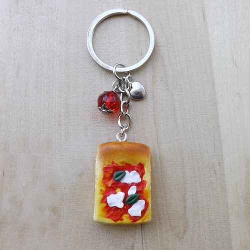 Portachiavi focaccia pizza - , con